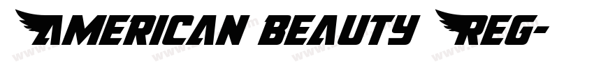 American beauty Reg字体转换